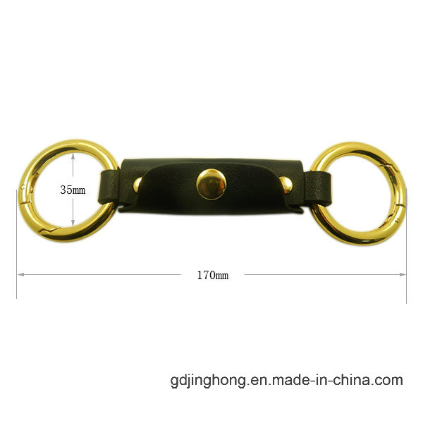 Hot Fashion PU Leather Zinc Luggage Metal Strap Handle